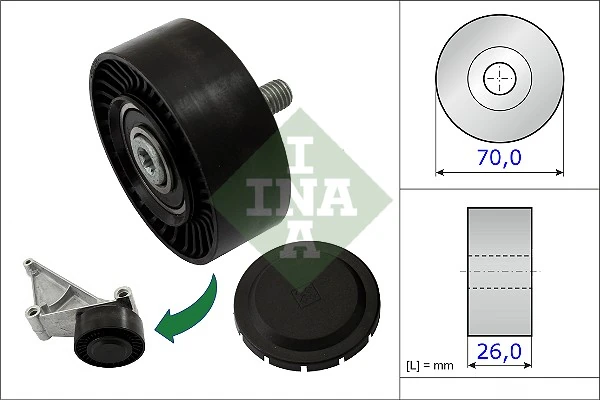Deflection/Guide Pulley, V-ribbed belt